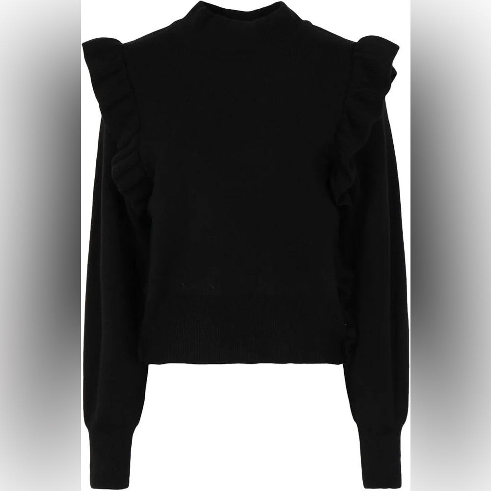 Black Topshop Ruffled Sweater - Picture 2 of 5